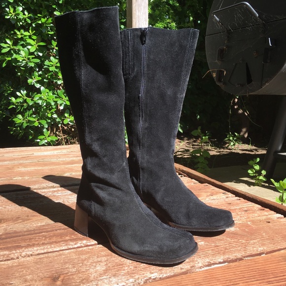 Tall Black Suede Zip Boots LL Bean - Picture 2 of 5
